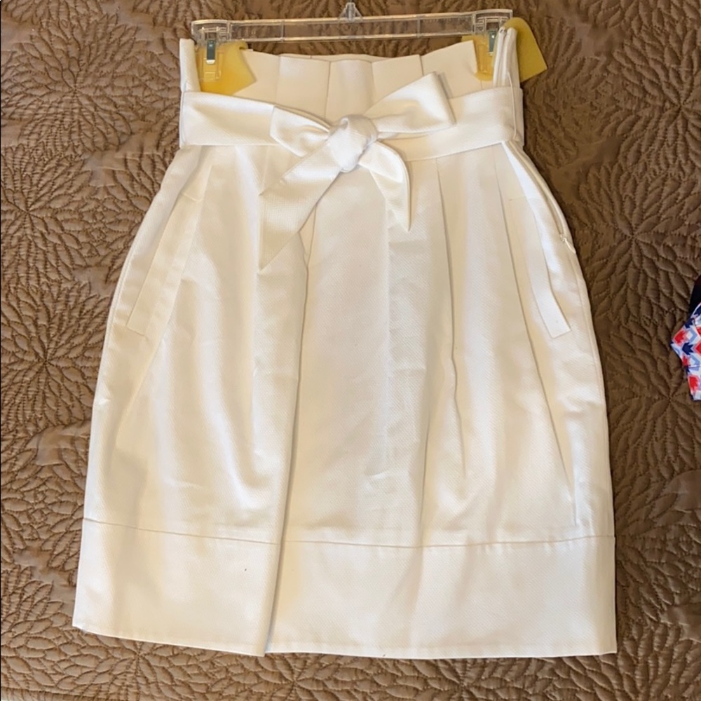 White paper bag skirt